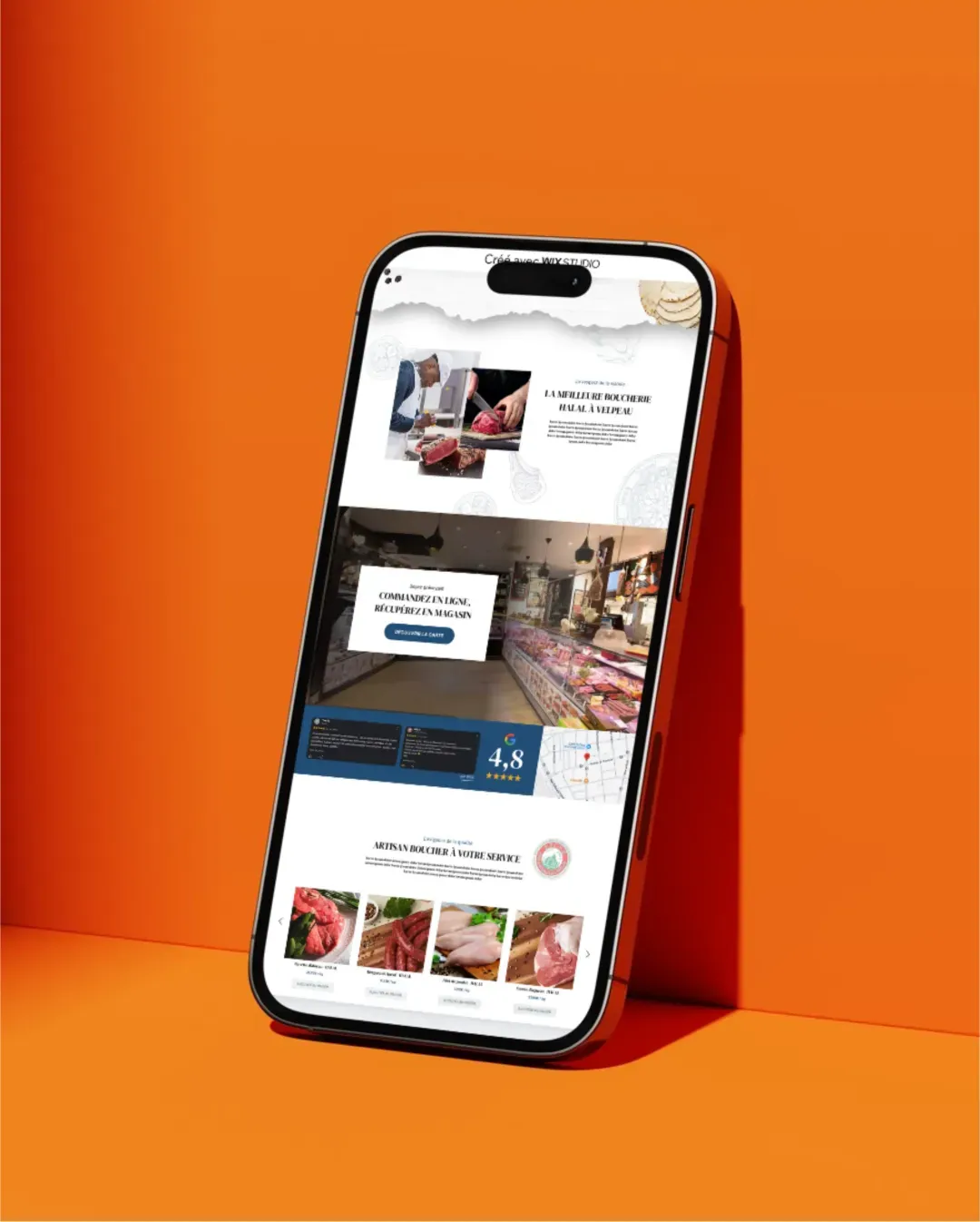 a clients's website mockup