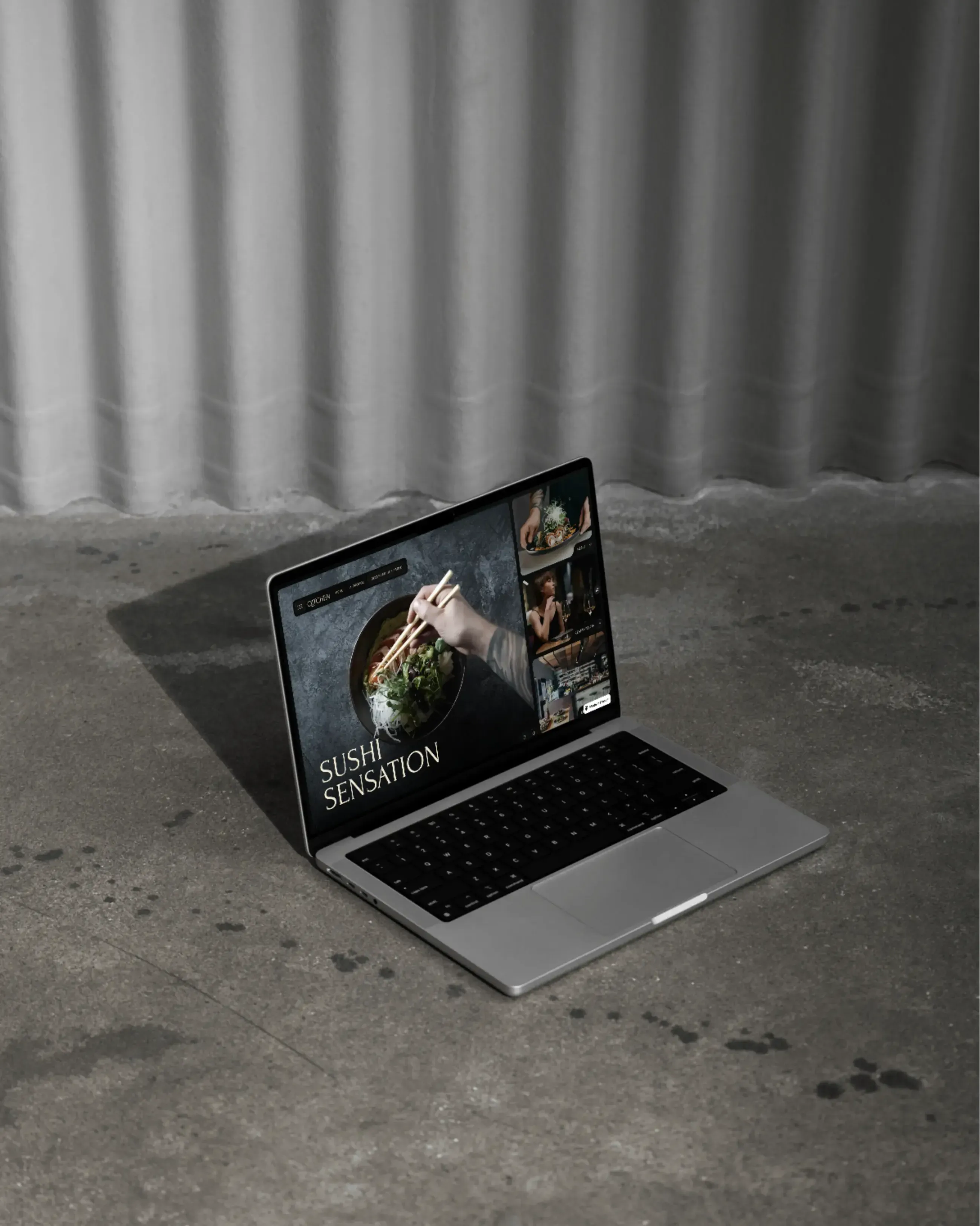 a client's website mockup